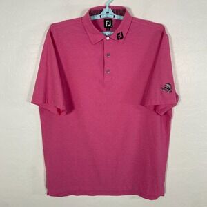 Footjoy Polo Shirt Mens XL Pink Golf Papago Tour Performance Stretch Golfer